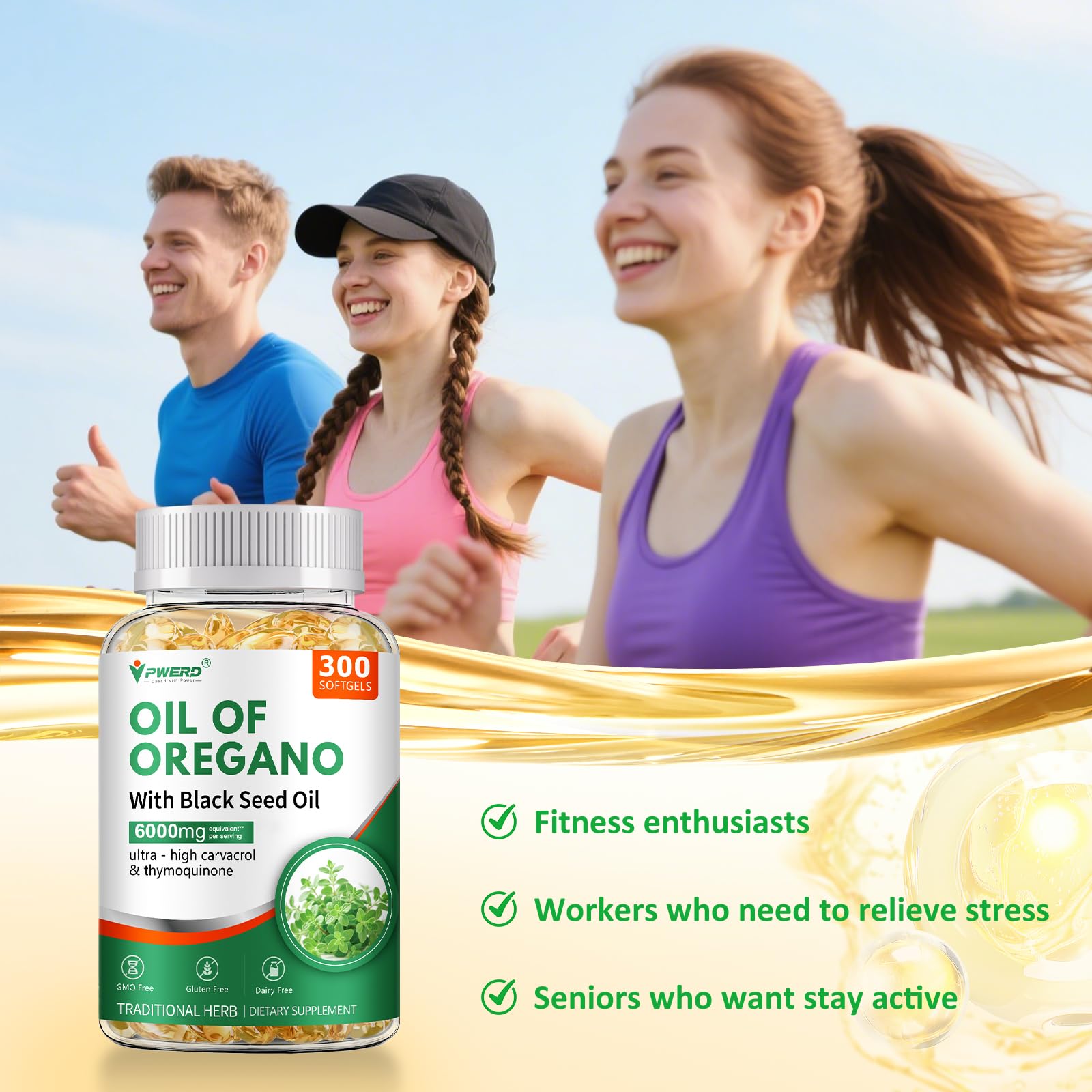 PWERD softgels swallowed easily as daily supplement