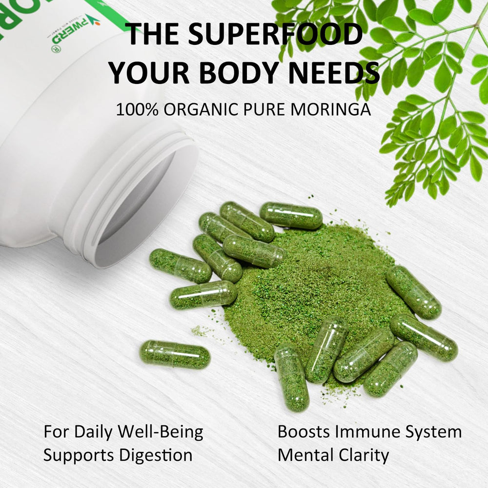PWERD Moringa in-use bottle for daily routine