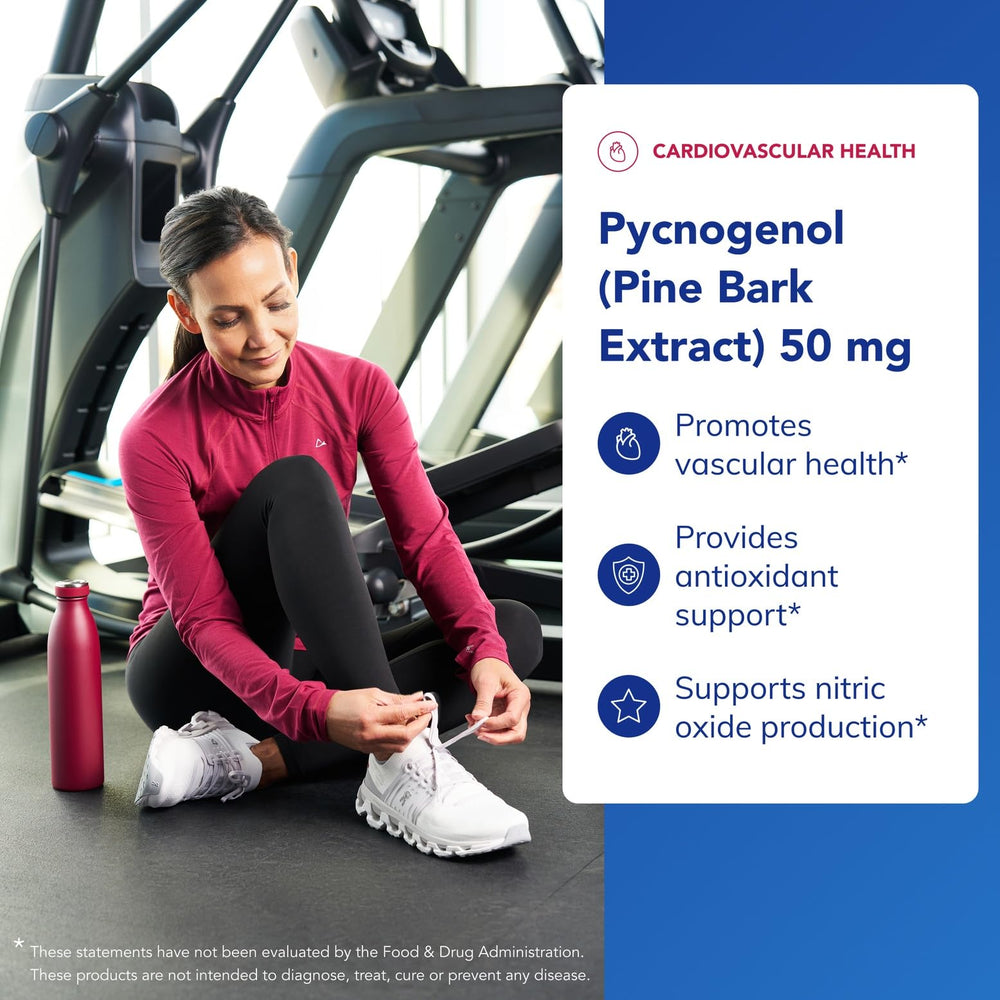 Pycnogenol pine bark extract label – premium hypoallergenic supplement.