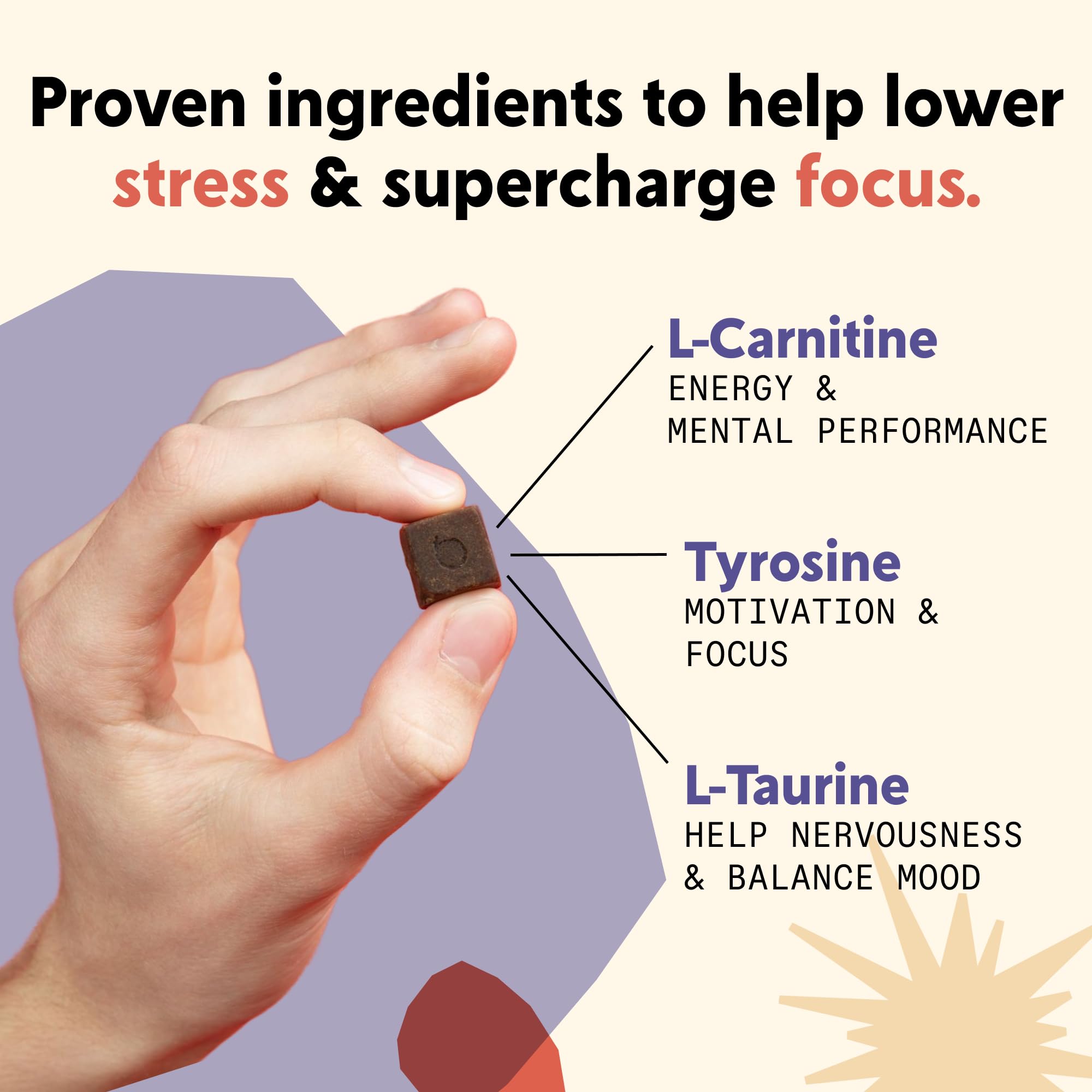 PYM Health Attention Chews serving on tablet demonstrates portable focus support.