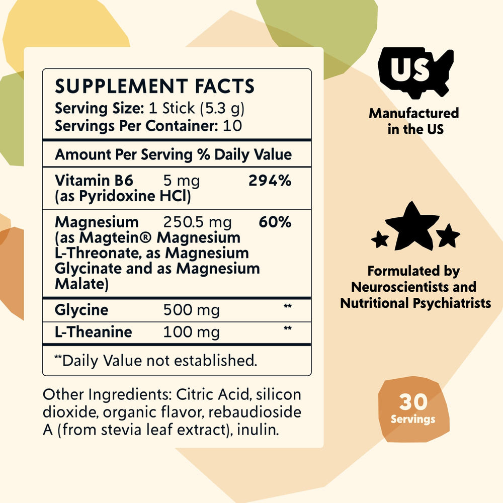 Close-up of PYM Mood Magnesium powder dissolving in water for calming focus.