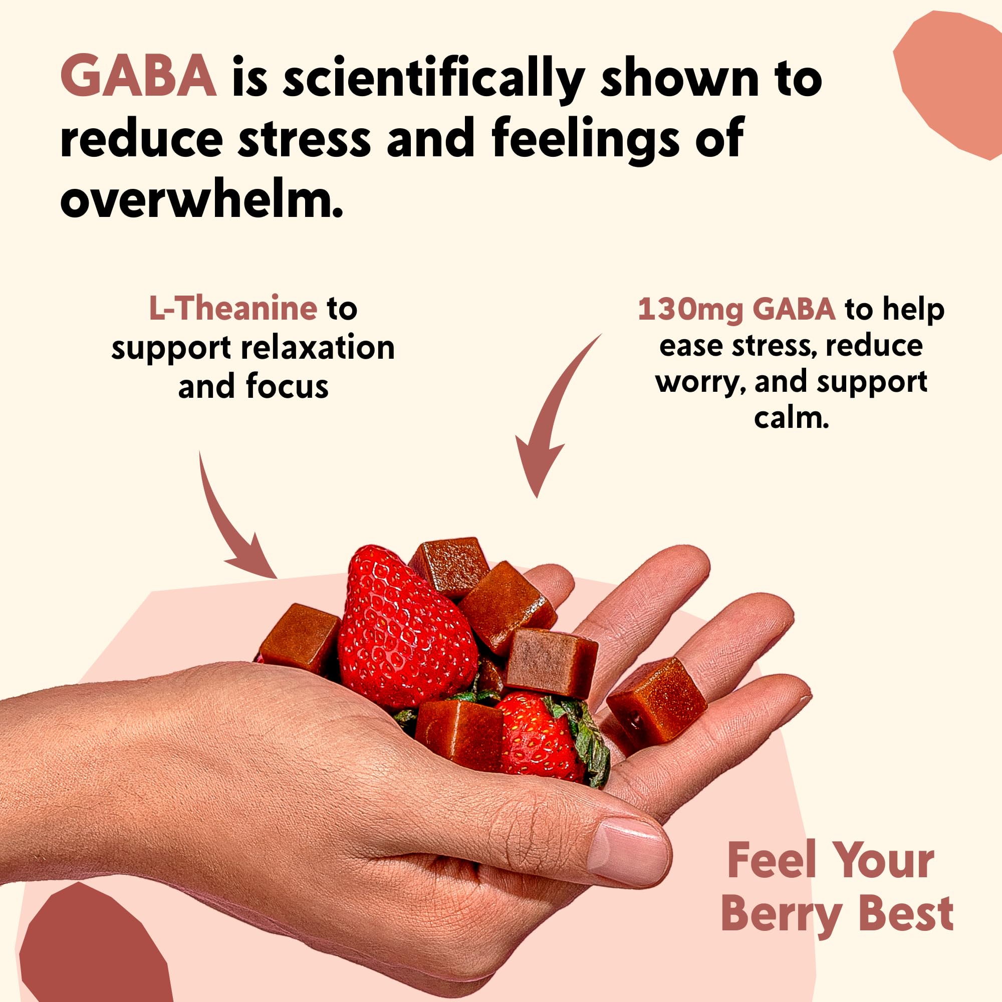Vegan, non-GMO badge on Berry Mood Chews alongside gluten-free claim.