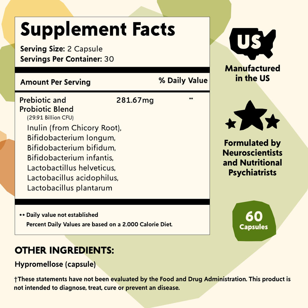 Inside view of Mood Biotics capsules for daily gut-brain balance.