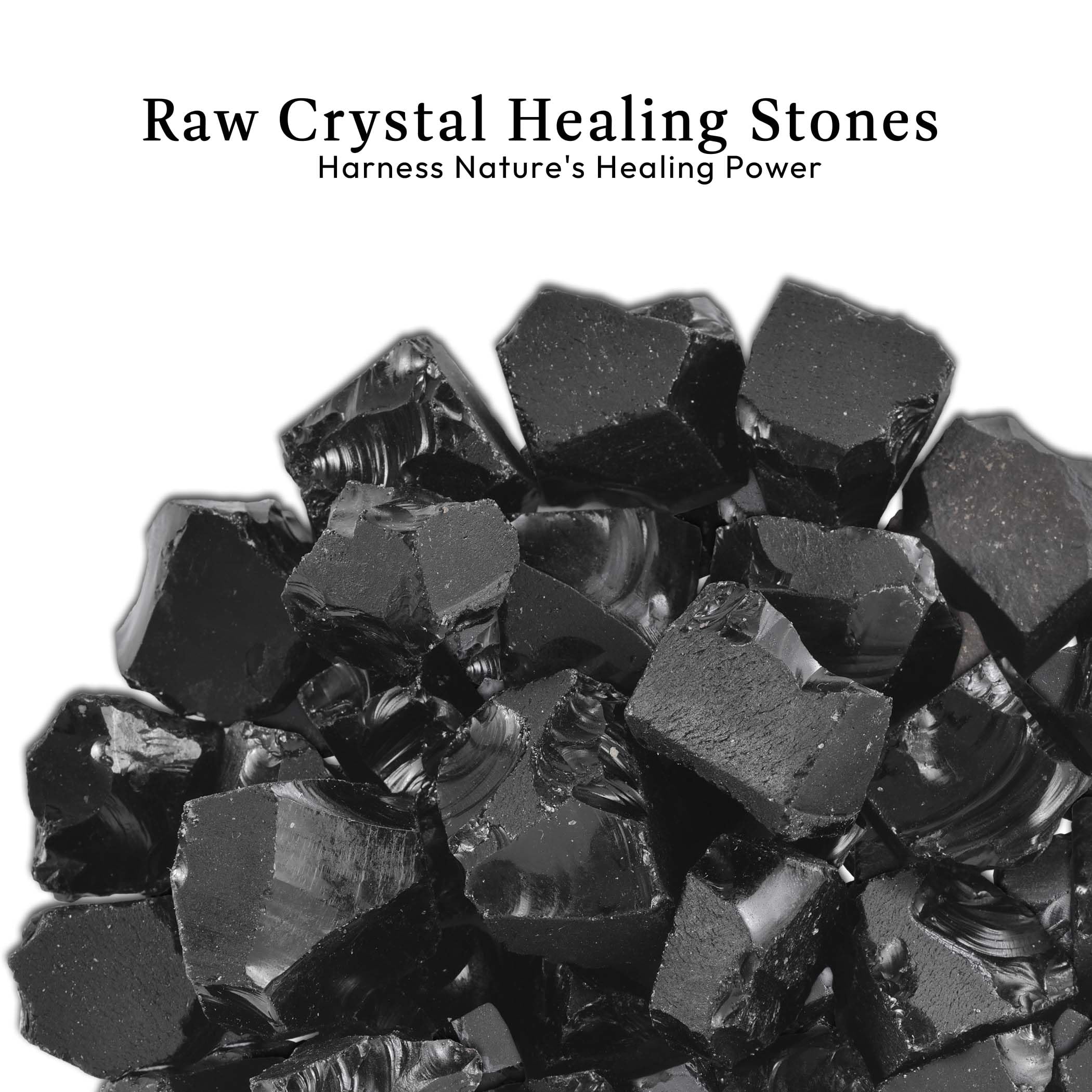 PYOR Black Obsidian energy block for grounding and calm.