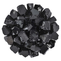 PYOR Black Obsidian rough stones for meditation and energy focus.