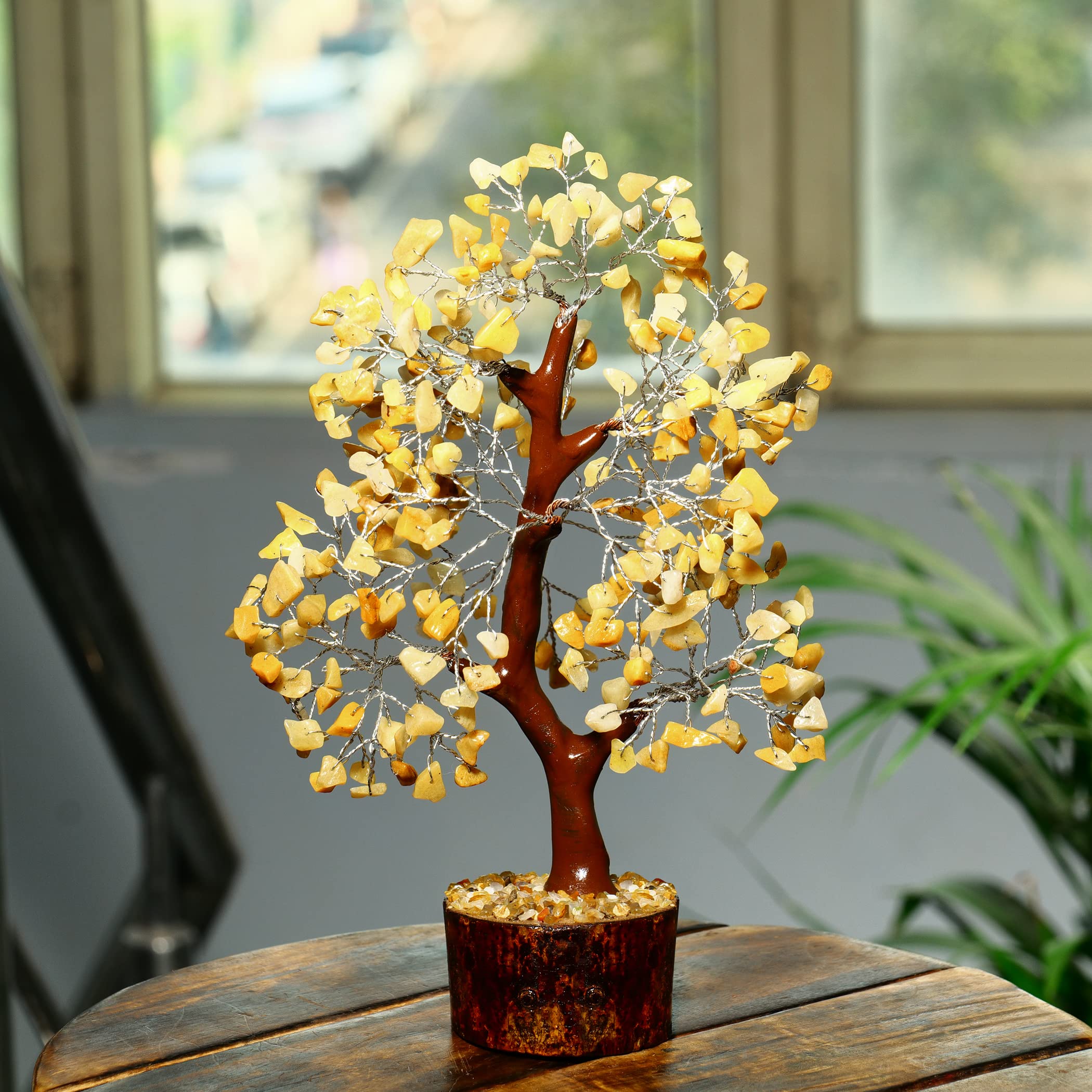 PYOR Feng shui energy tree on table creating a calm ambiance