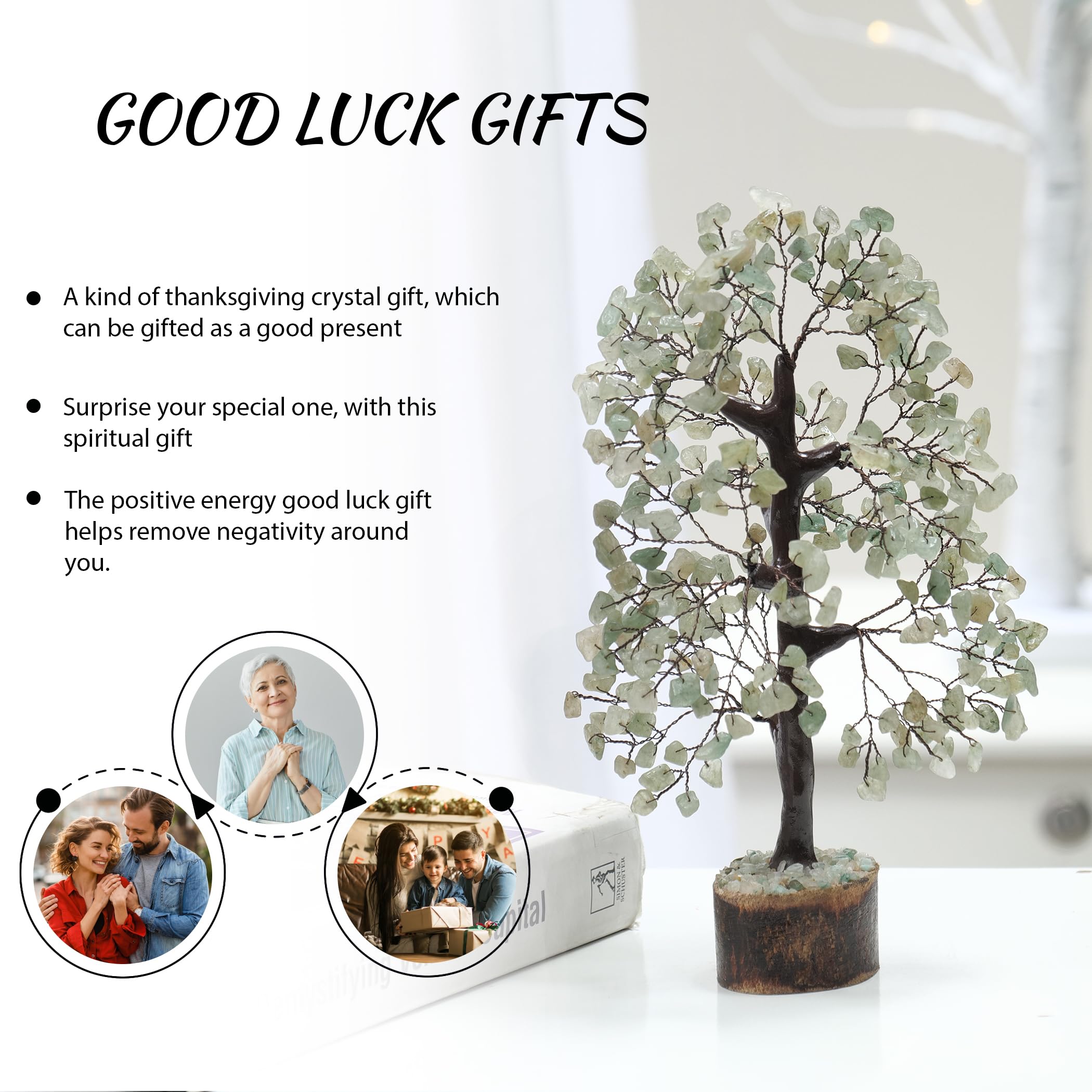 PYOR Feng Shui Green Jade Tree attracts balance, goodwill, and harmonious relationships