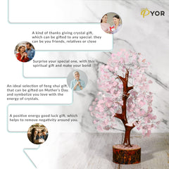 PYOR Rose Quartz Tree heart chakra focus for gentle energy