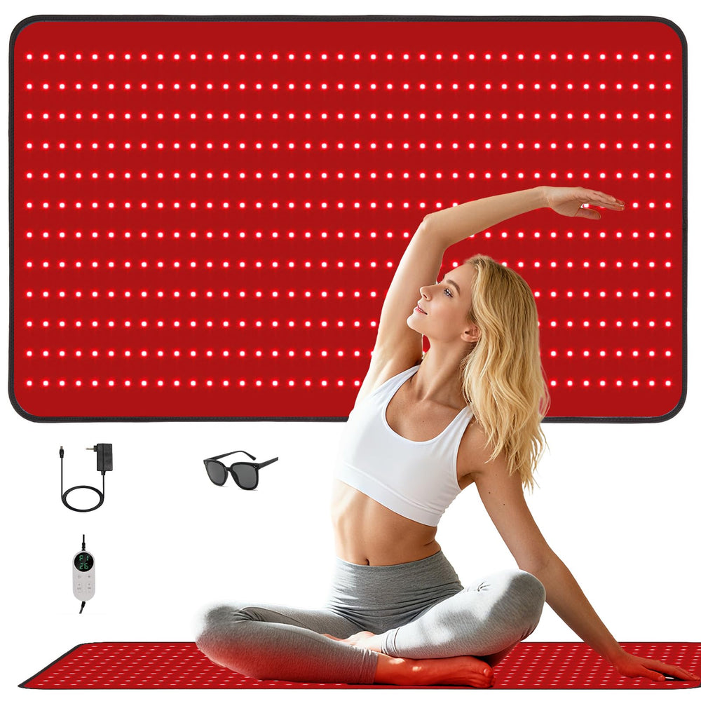 PZJDSR red light therapy mat with full-back coverage for broad relief