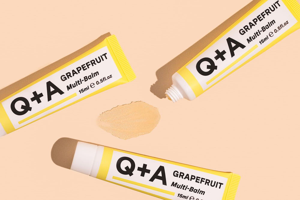 QA Grapefruit Multi-Balm with grapefruit aroma offers refreshing moments.