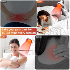 QAIHOE infrared therapy lamp adjustable-height stand supports versatile positioning.