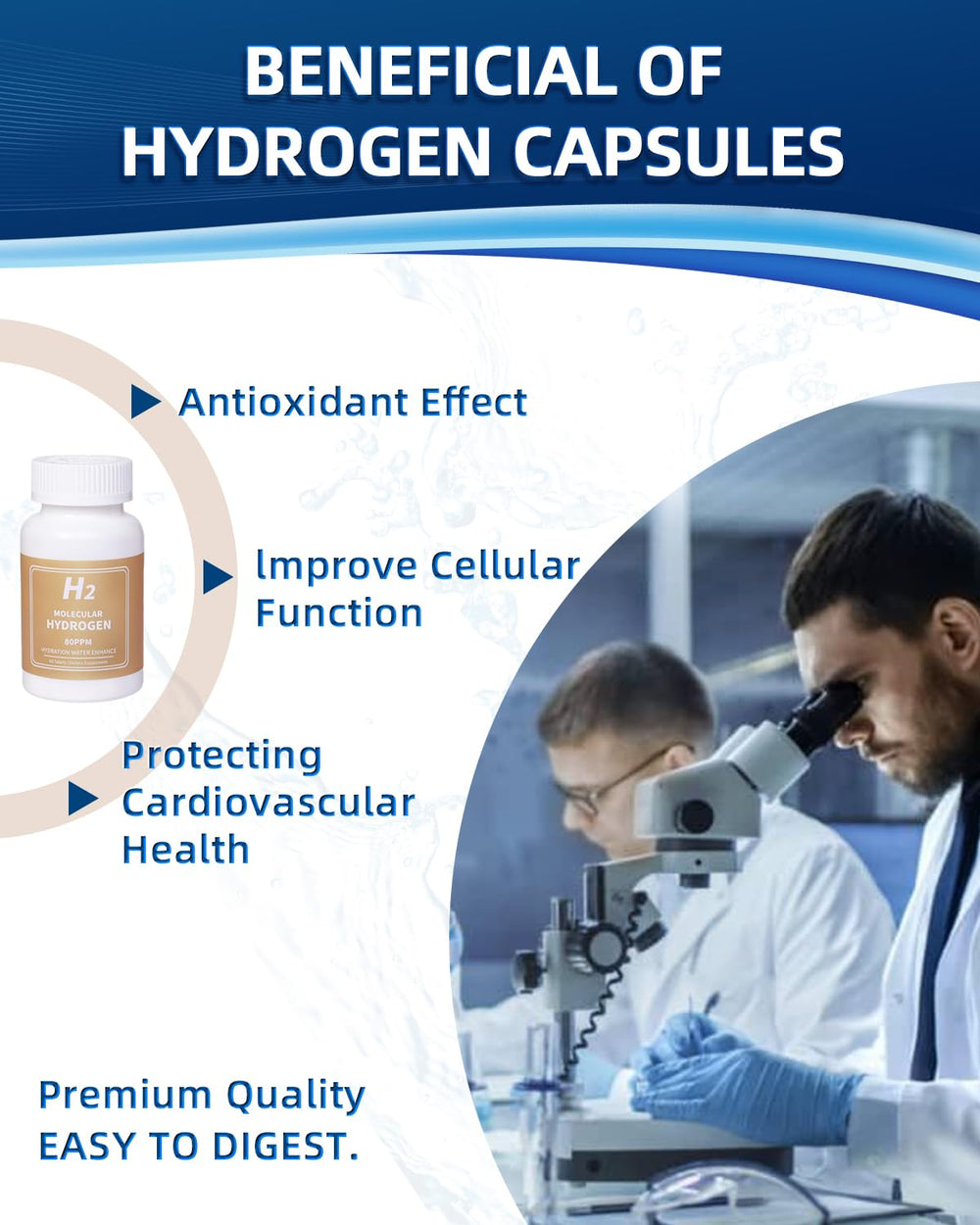 8 PPM concentration of Qanbokey hydrogen tablets in water