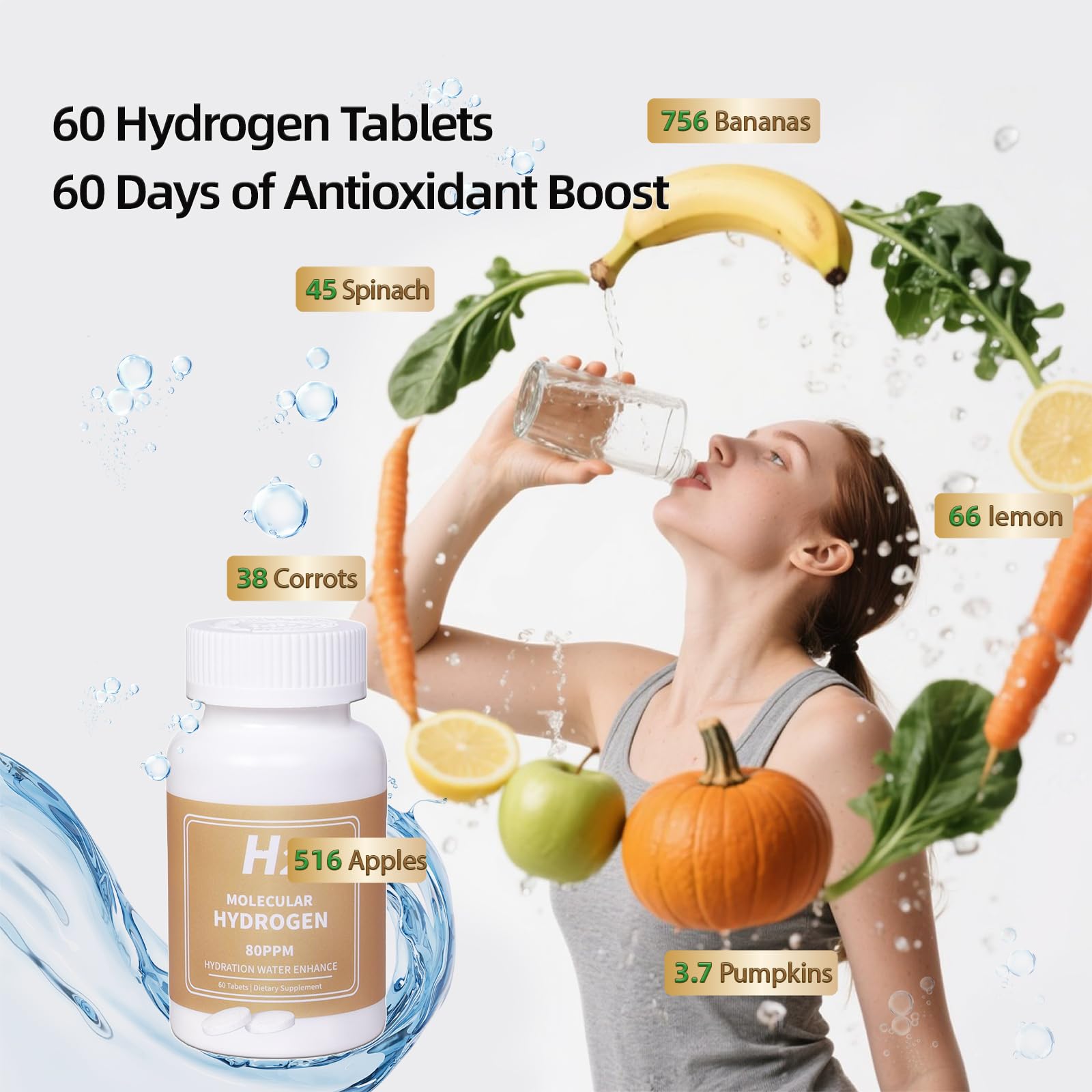 Elemental magnesium included in Qanbokey hydrogen tablets