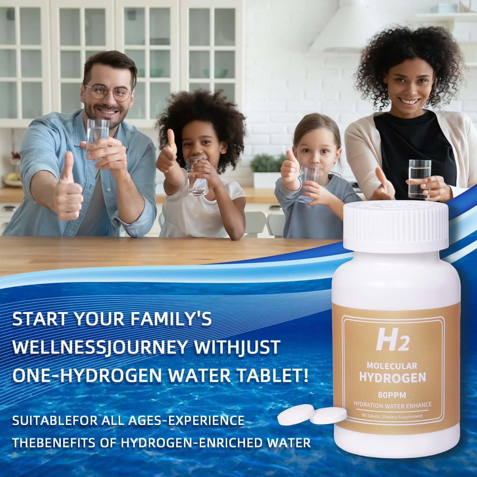 Quick dissolution of Qanbokey tablets for convenient hydration