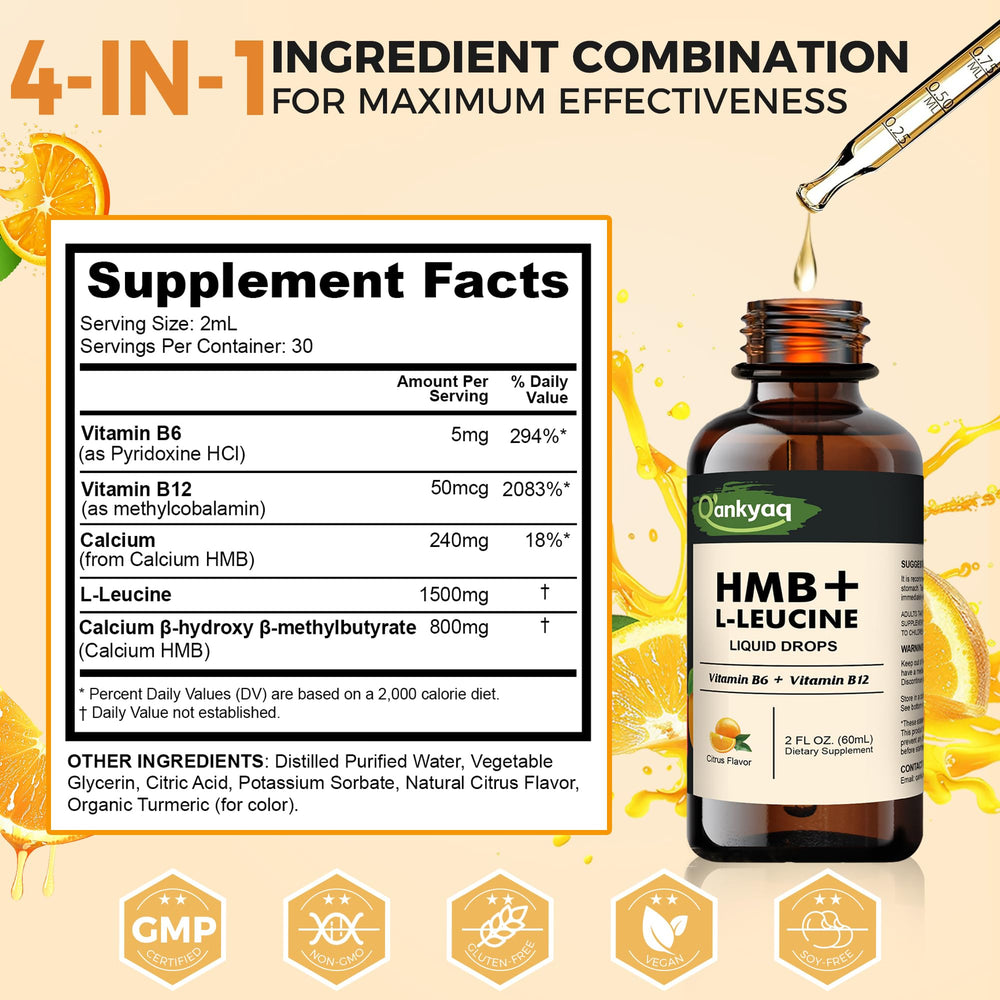 Morning shake with Q'ankyaq Leucine HMB liquid blended in for convenience.