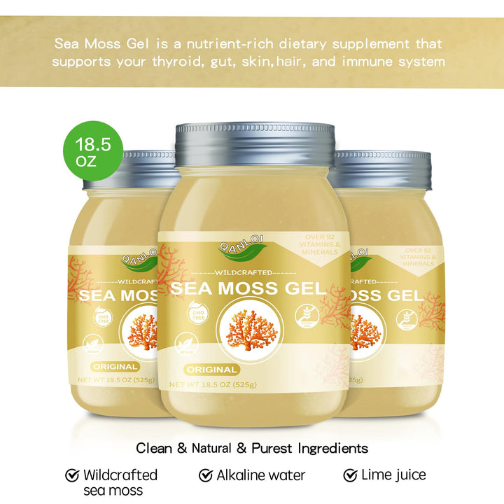 QANLOI Sea Moss Gel spoon mix demonstrates smooth incorporation