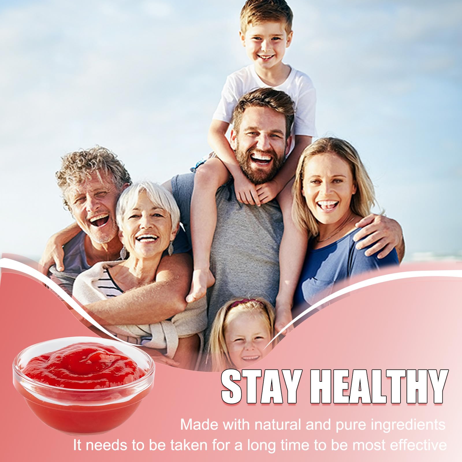 QANLOI sea moss gel strawberry serving cup ready to enjoy a healthy snack