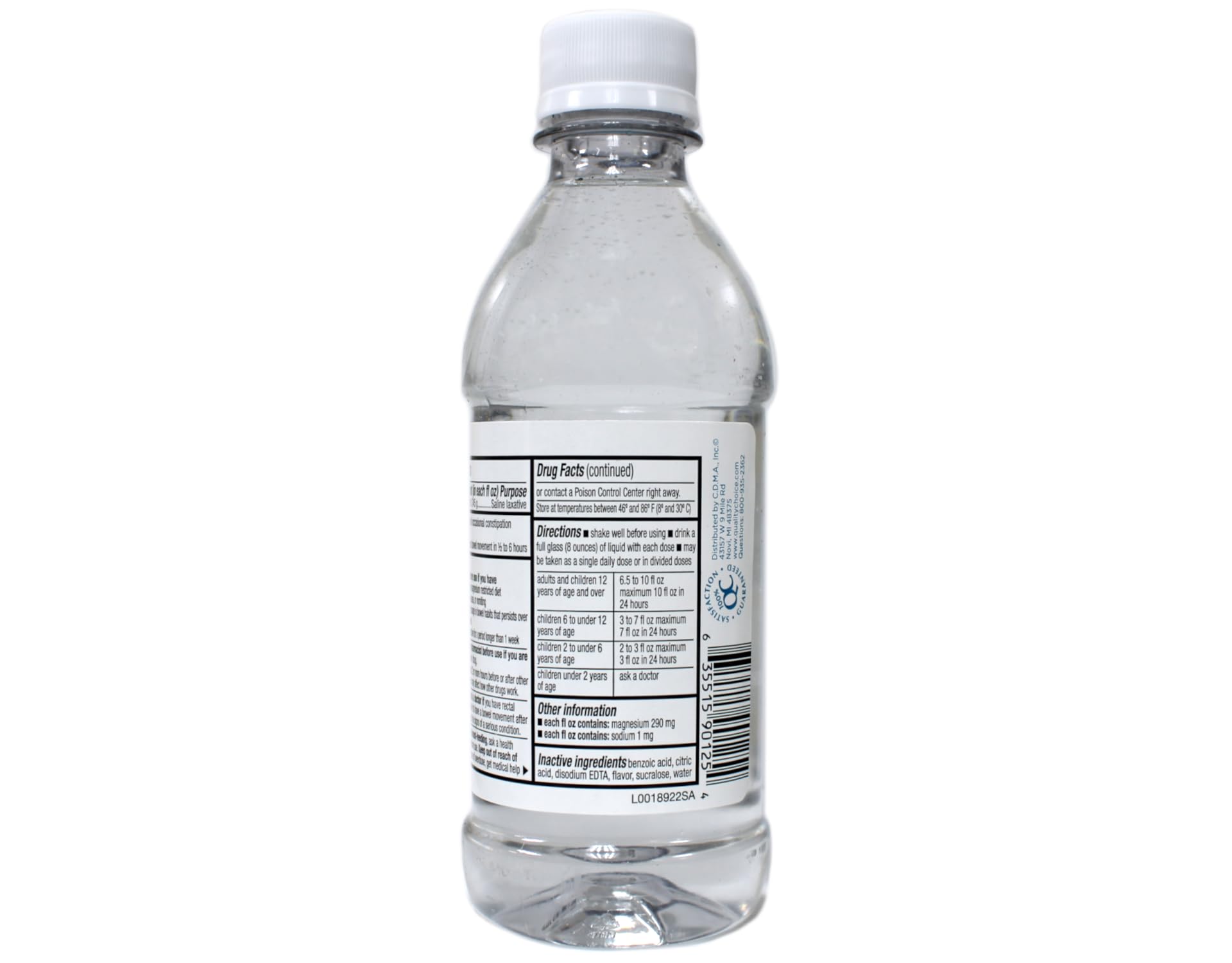 QC Quality Choice magnesium citrate label close-up supporting occasional relief.