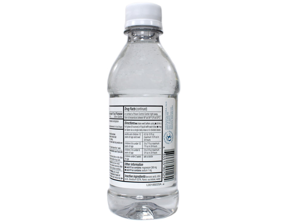 QC Quality Choice magnesium citrate label close-up supporting occasional relief.
