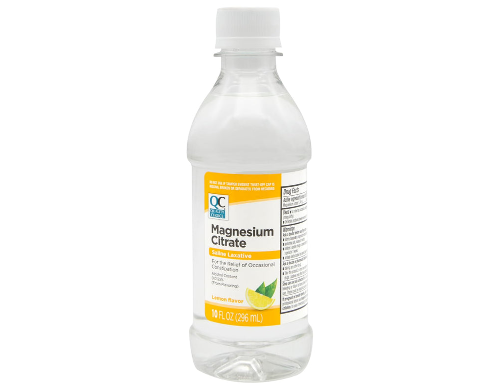 QC Quality Choice saline laxative dispensing for straightforward administration.