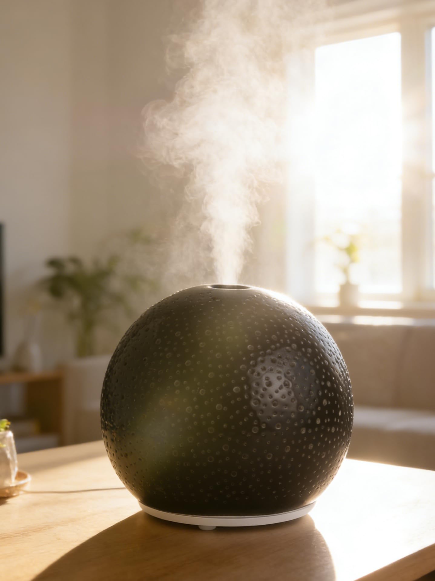 QCYBDGLOV diffuser releases warm fragrance evenly through space.