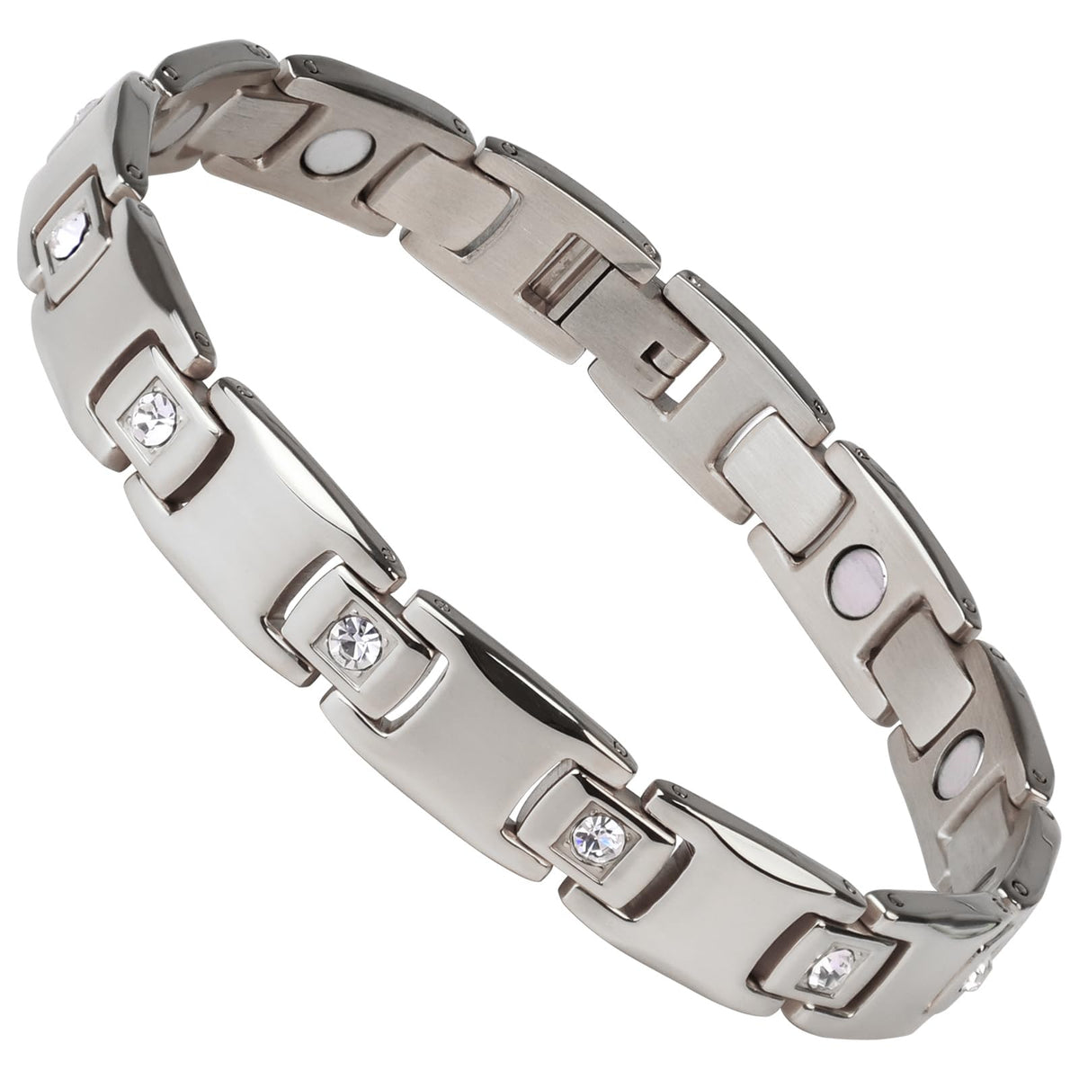 QIAOZILI women's magnetic bracelet close-up with 11 magnets for everyday wear.