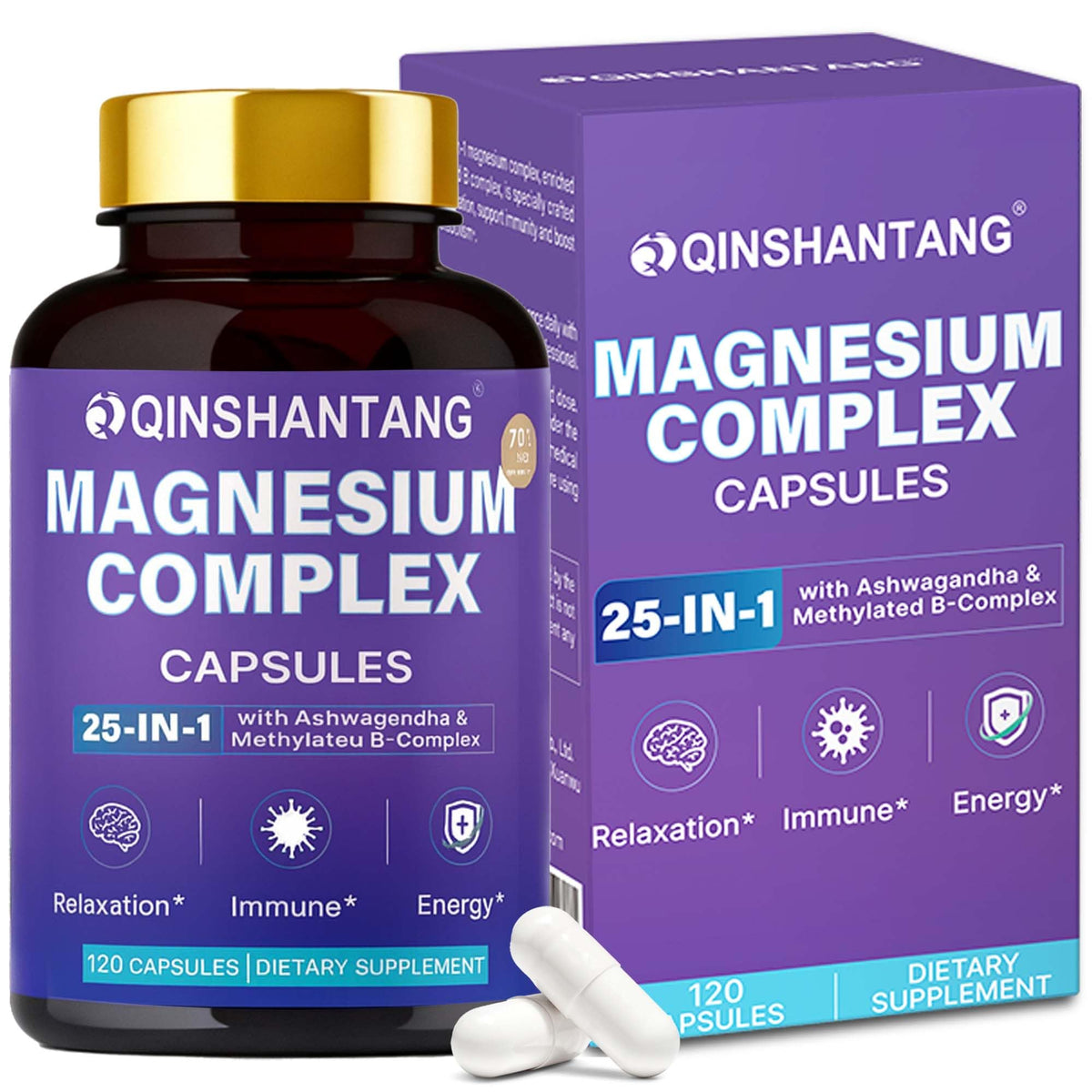 QIN SHAN TANG magnesium bottle for high‑absorption daily support.
