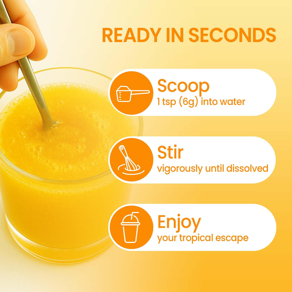 QIN SHAN TANG Cortisol Drink ingredients close-up featuring ashwagandha and herbs