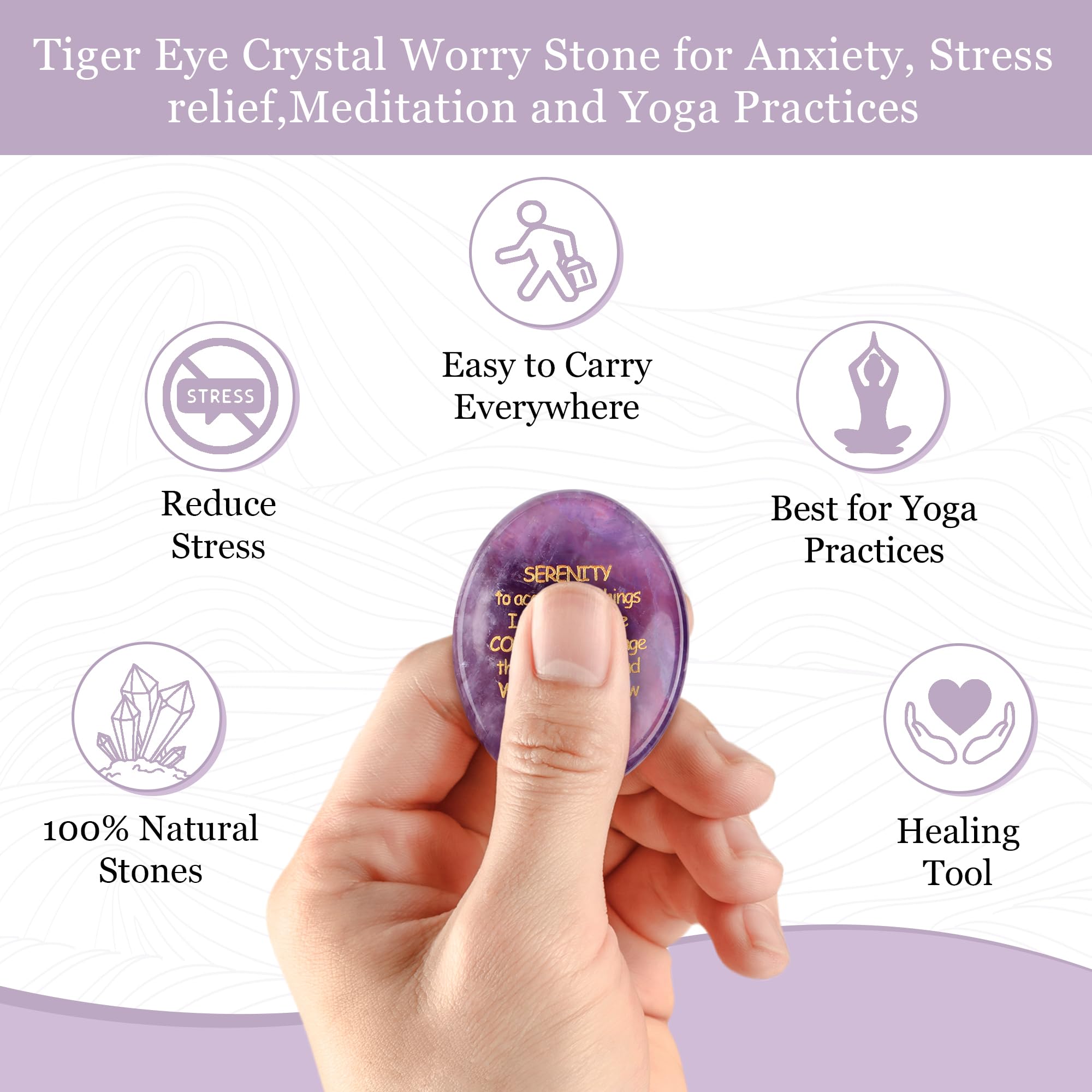 QINJIEJIE serenity-prayer-worry-stone offers an inspirational gift idea