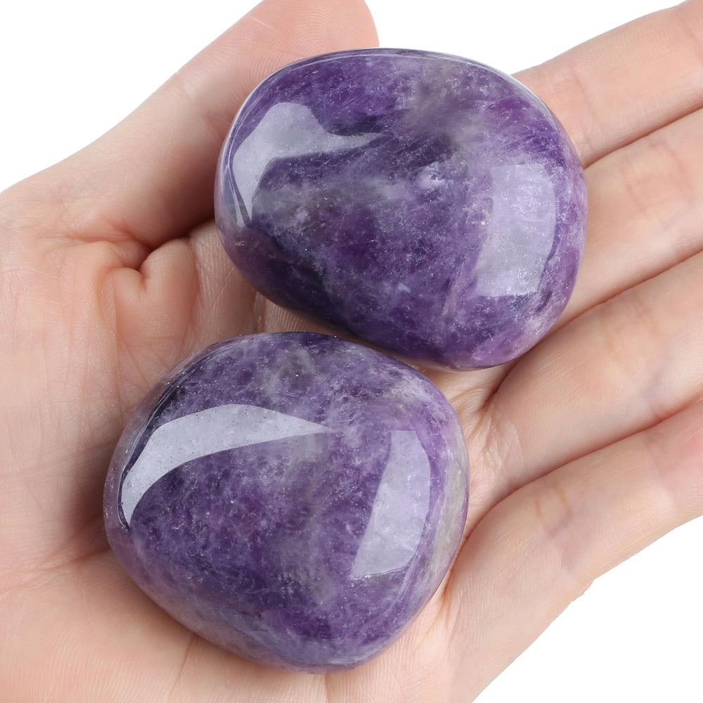 QINJIEJIE amethyst stone close-up with calming purple hues for meditation