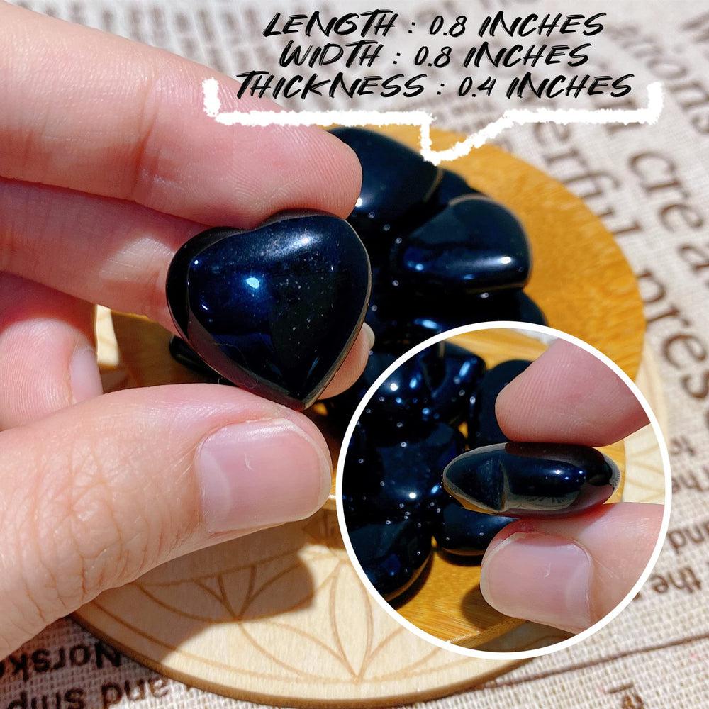 QINJIEJIE natural black heart stone enhances focus during study or work.