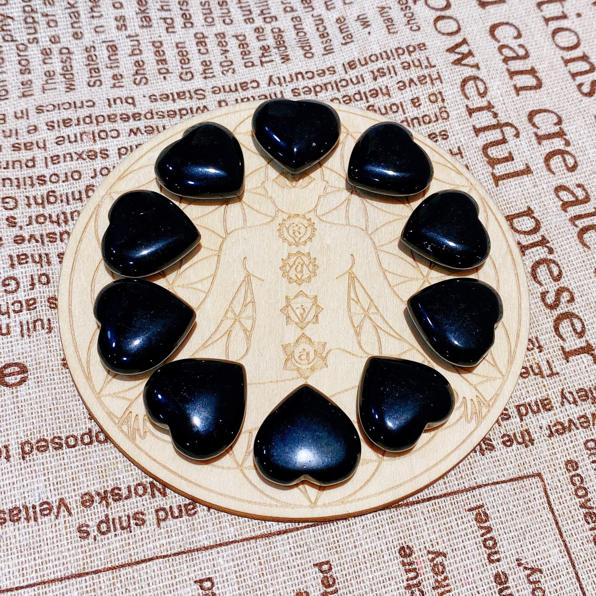 QINJIEJIE compact palm stone set fits pockets and purses.