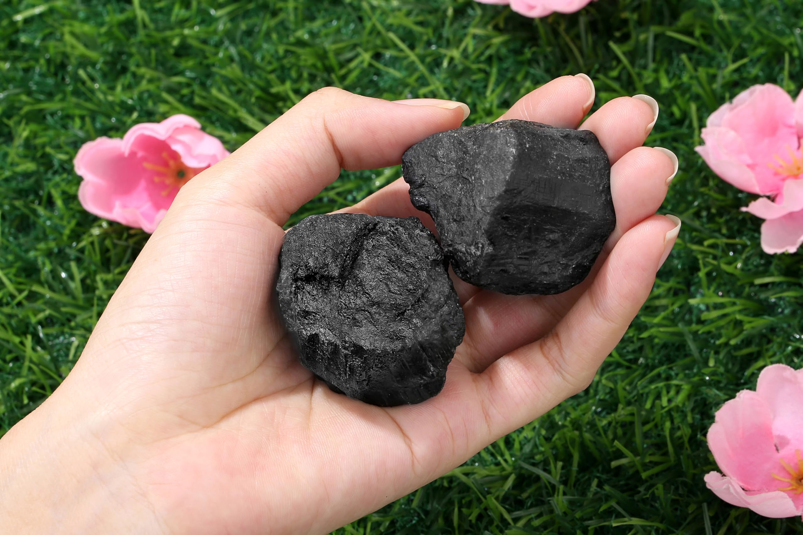 QINJIEJIE black tourmaline for DIY jewelry and crafting projects.