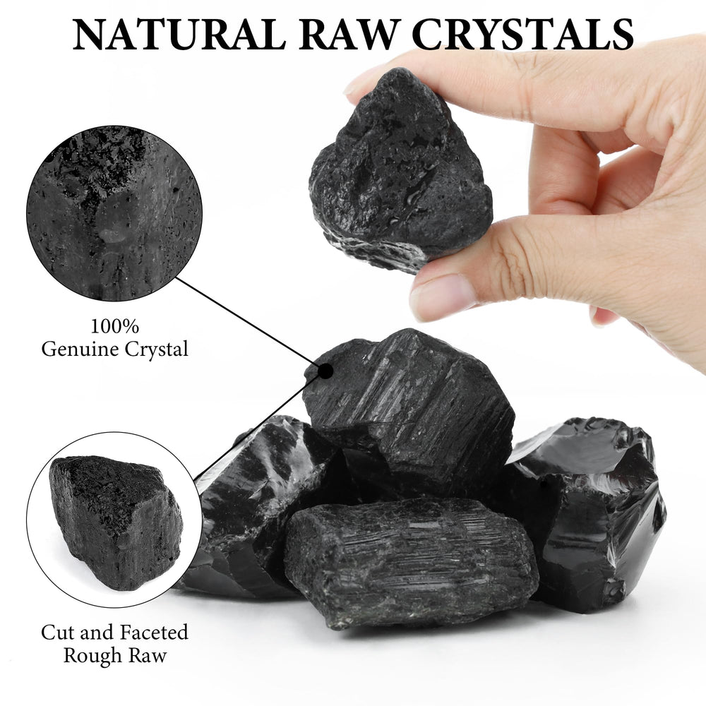 Decorative black tourmaline rock from QINJIEJIE for fountains or displays.
