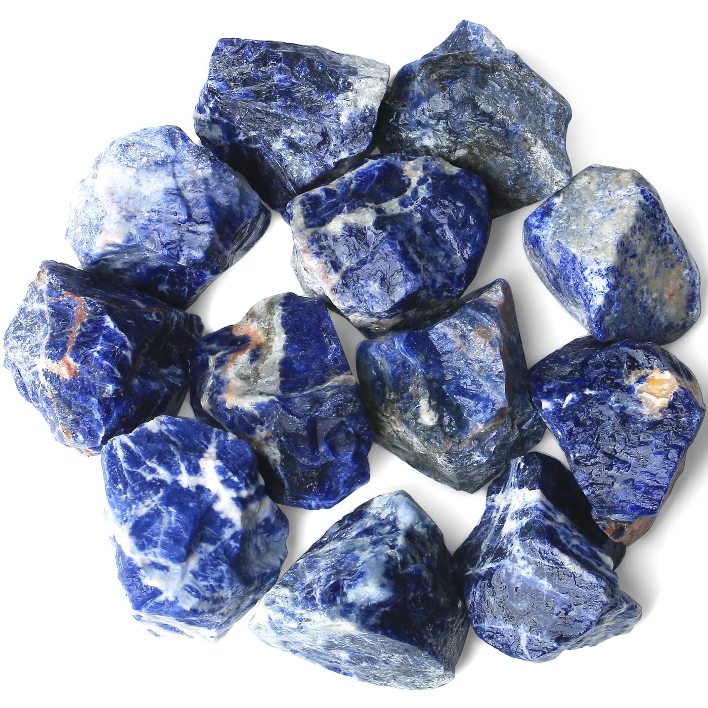 QINJIEJIE blue sodalite raw crystals ideal for meditation and calm energy.