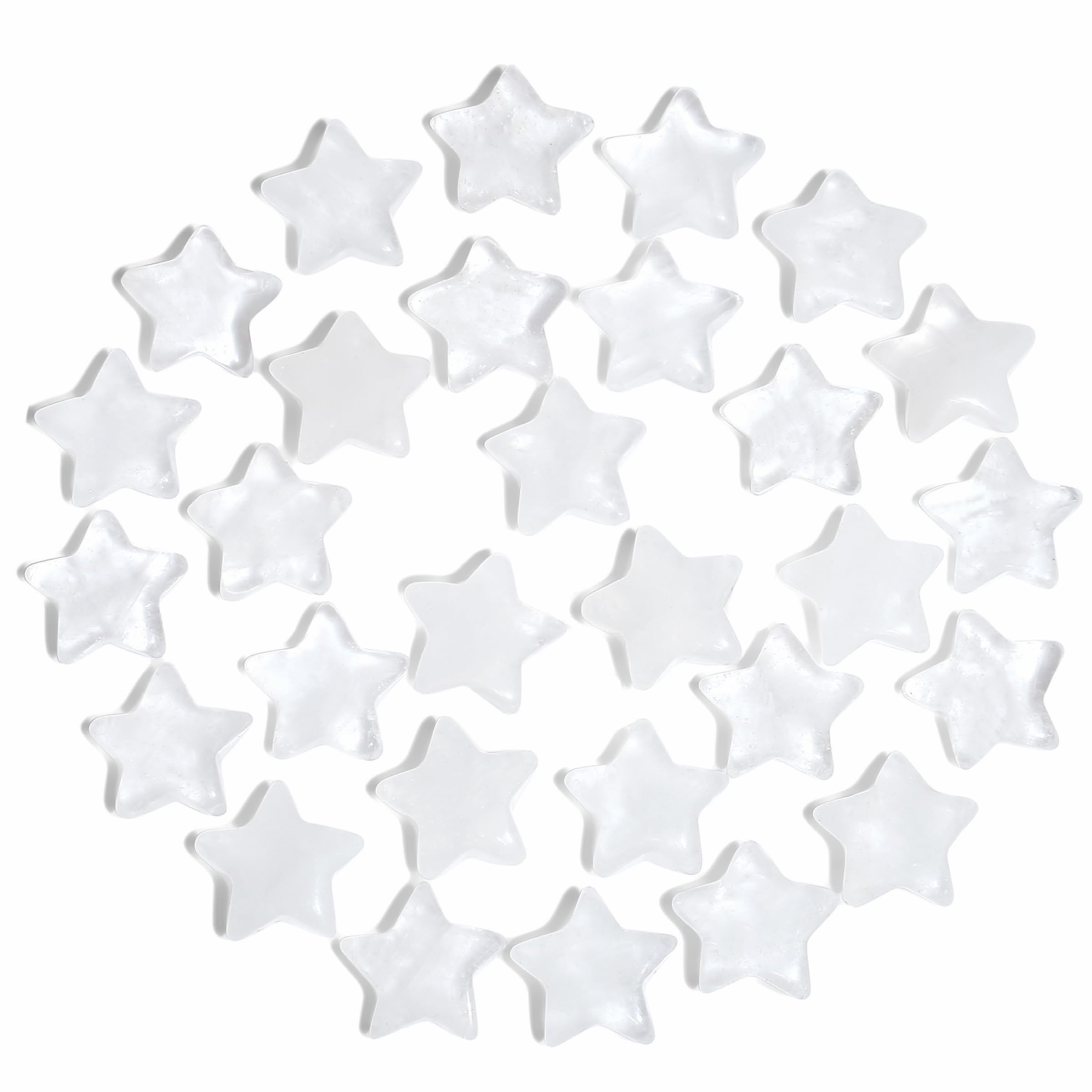 QINJIEJIE clear quartz star pocket crystal for meditation and focus