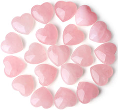 QINJIEJIE: corazón de cuarzo rosa pulido para meditación y uso diario.