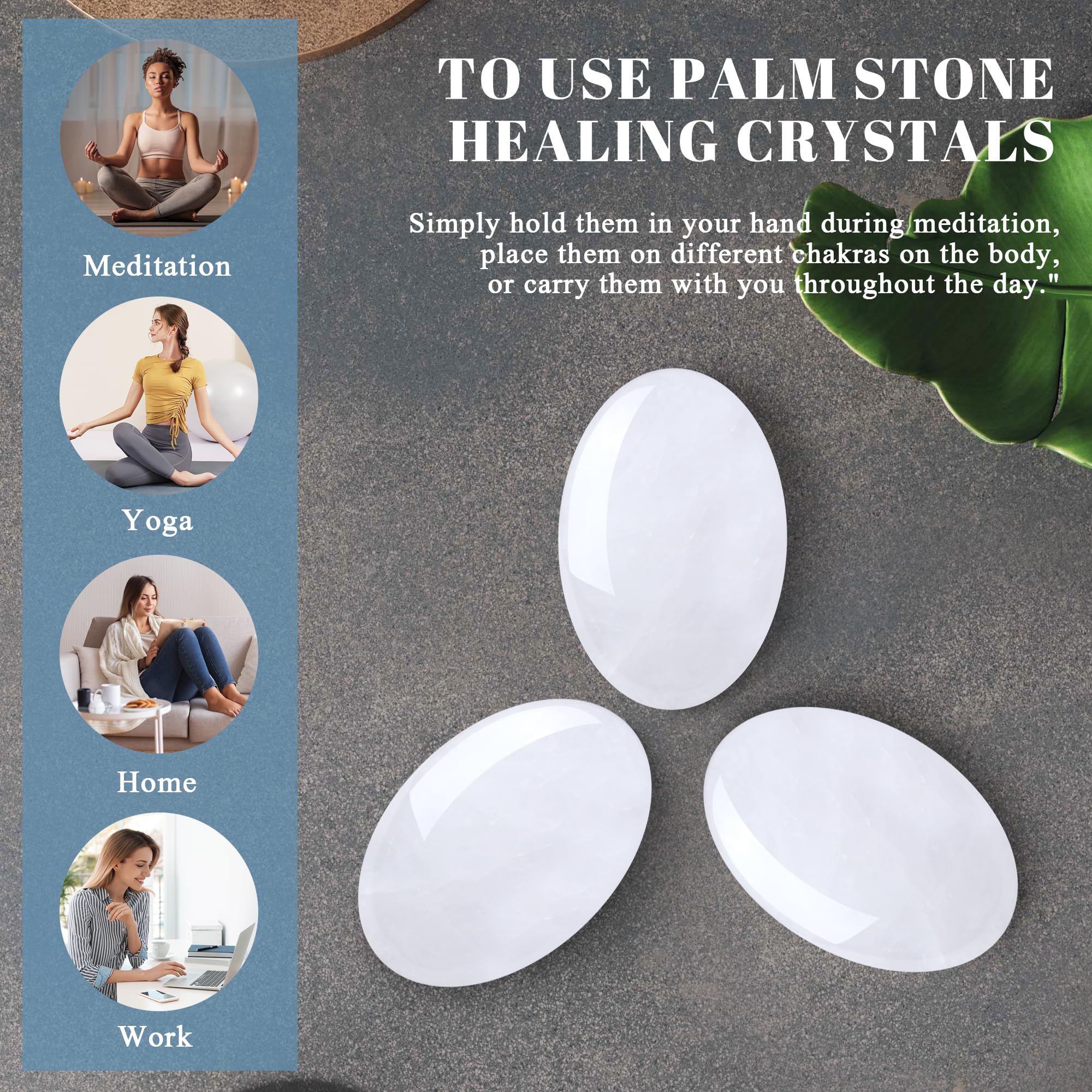 QINJIEJIE Decorative crystal stone elevates desk, shelf, or room decor.