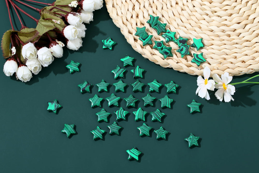 QINJIEJIE malachite star crystal used in DIY jewelry projects