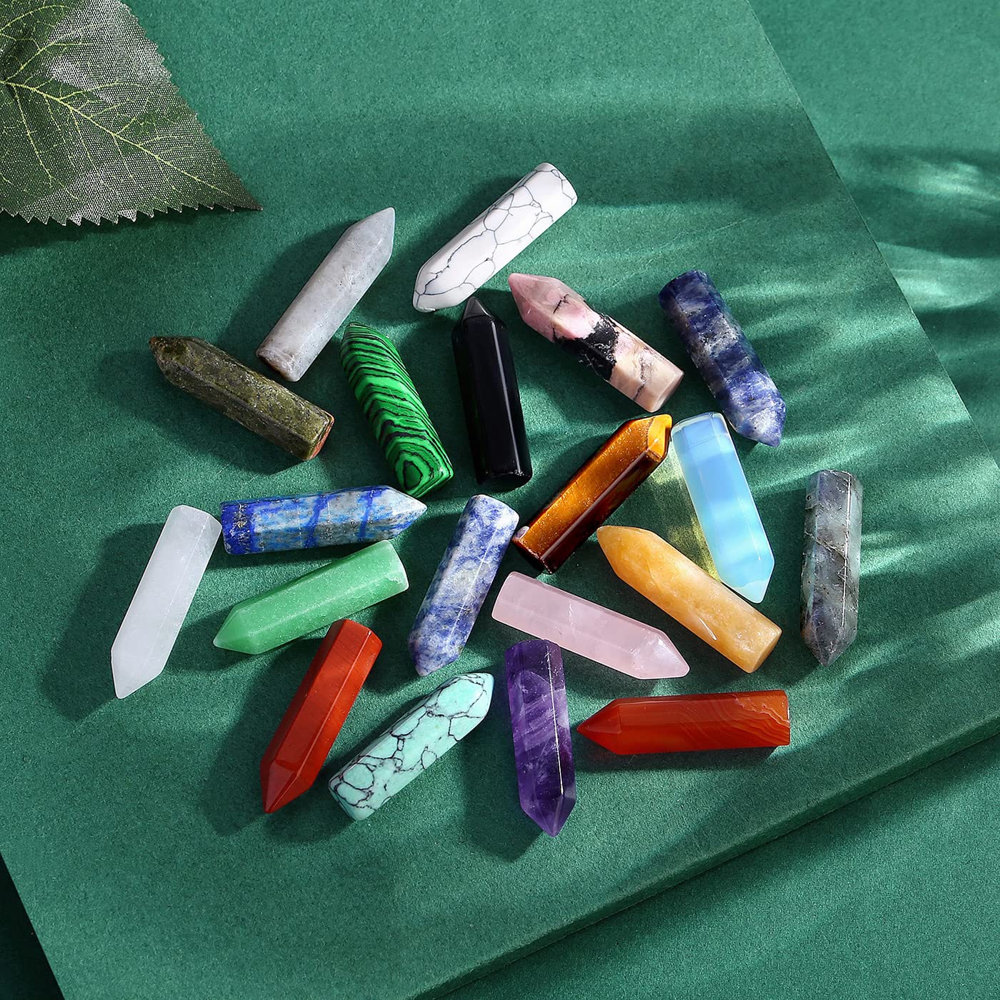 QINJIEJIE healing crystal wand opalite for calm energy and mindfulness.
