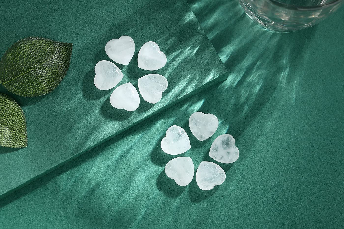 QINJIEJIE heart crystal in hand showing natural patterns for mindful breathing rituals