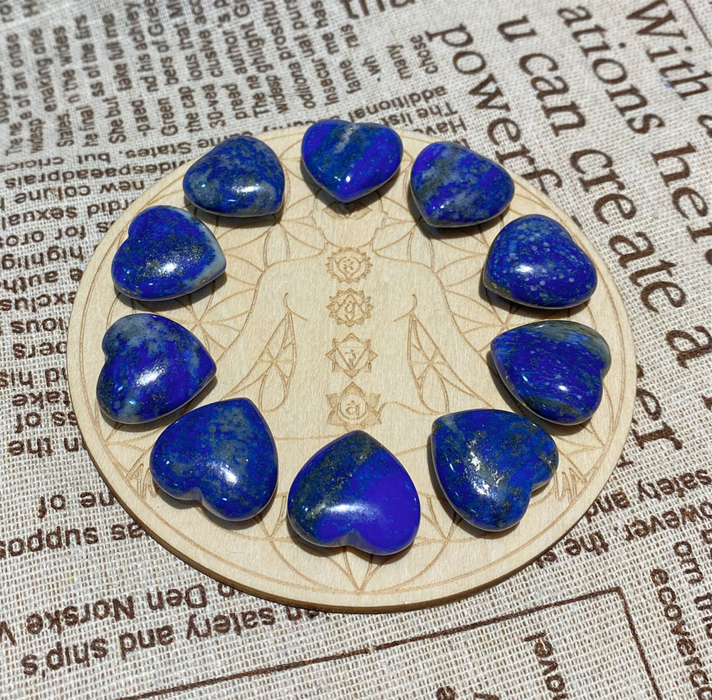 QINJIEJIE lapis heart palmstone in a cozy workspace boosts focus