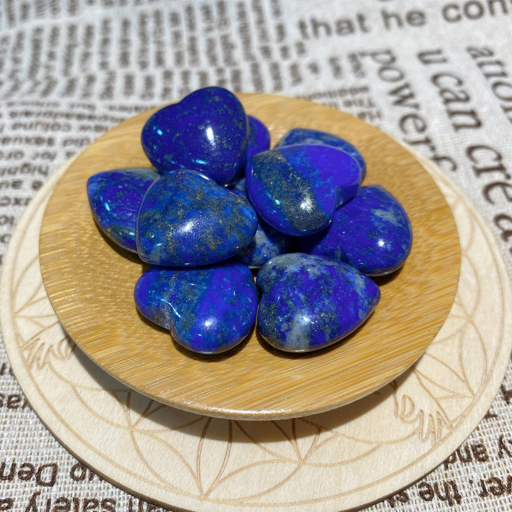 QINJIEJIE lapis heart palmstone as a thoughtful gift for crystal lovers