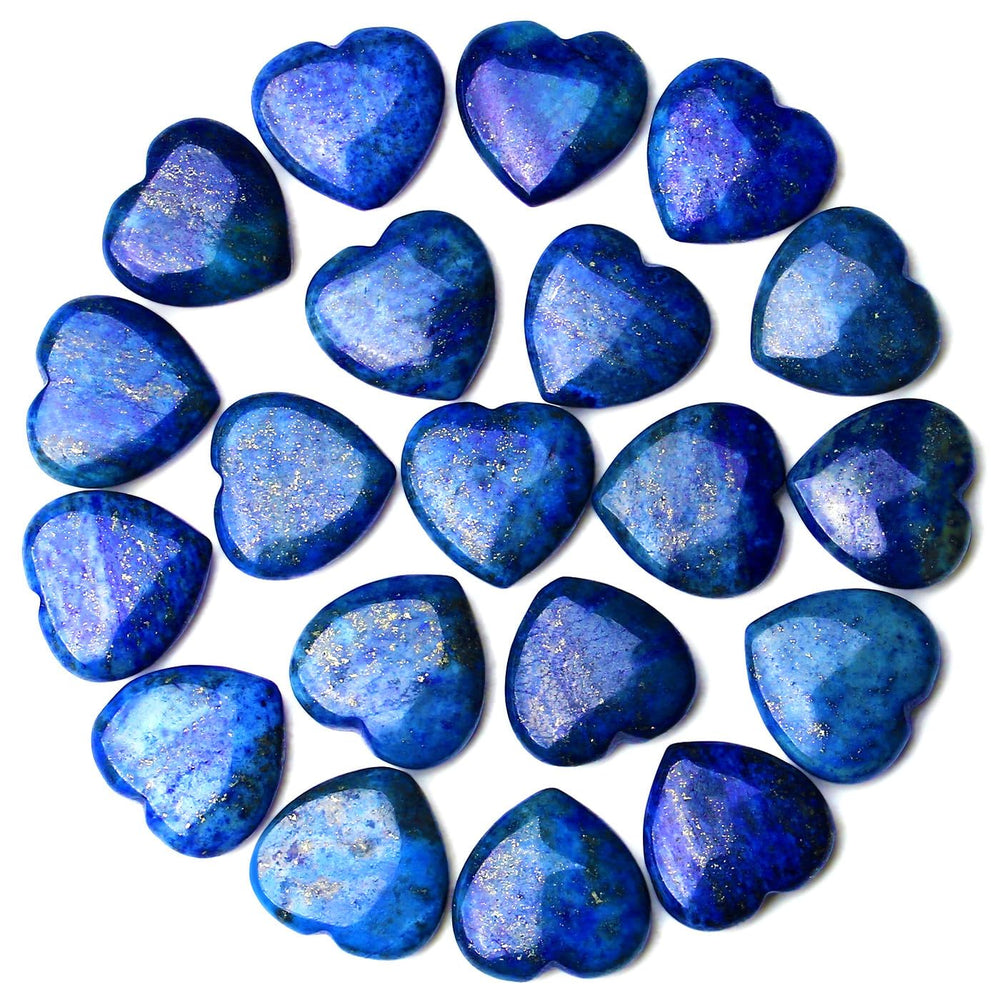 QINJIEJIE lapis lazuli heart crystal set for meditation and balance