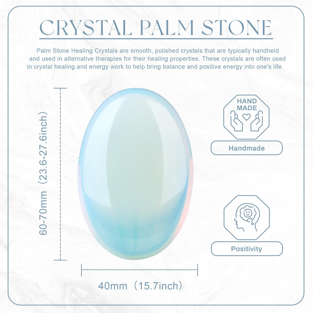 QINJIEJIE Opal palm stone packaging with gift box