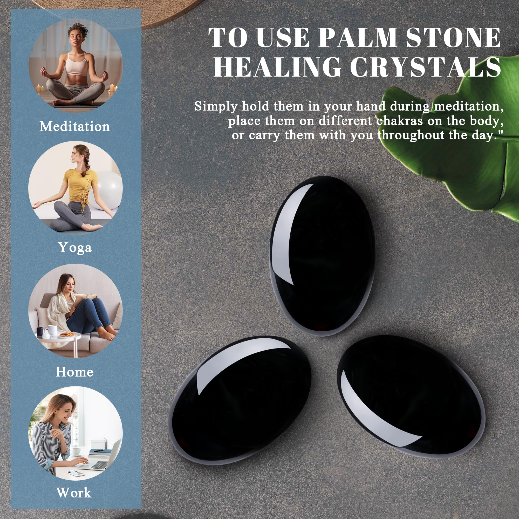 QINJIEJIE palm stone on desk to support meditation.