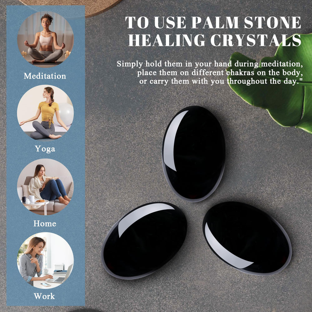 QINJIEJIE palm stone on desk to support meditation.