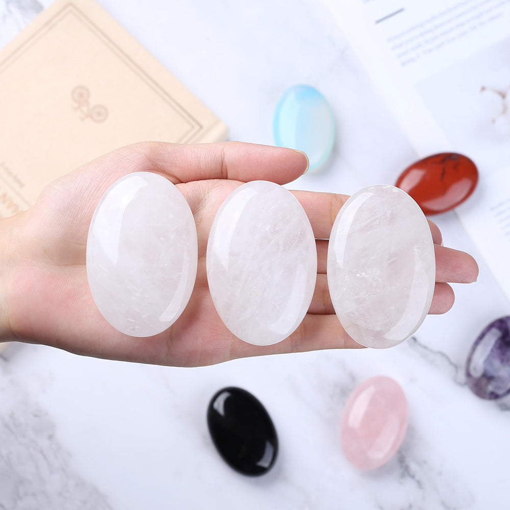 QINJIEJIE Pocket amulet palm stone worn for anxiety relief on the go.