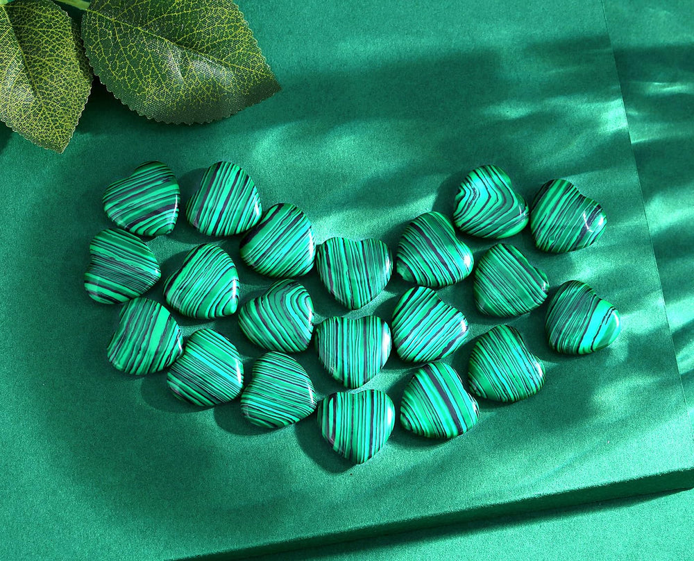 QINJIEJIE polished heart stone, palm-sized crystal for desk and touch