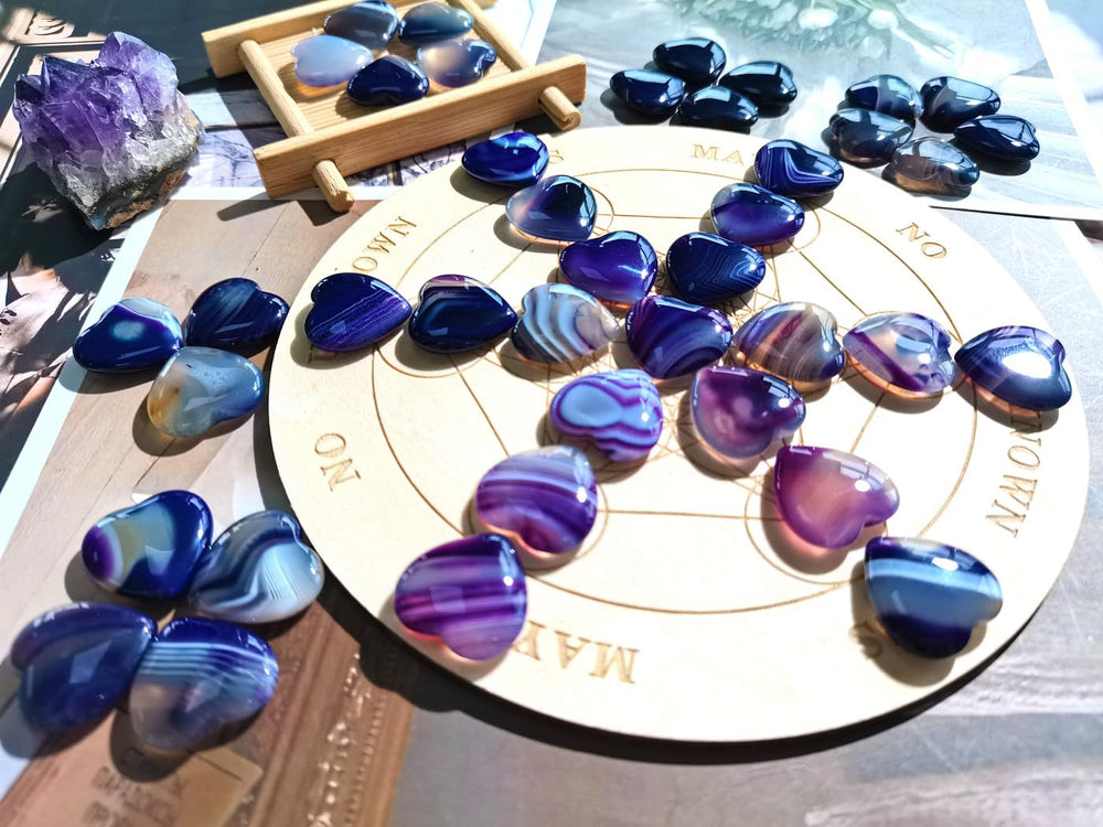 QINJIEJIE purple agate heart gift idea for special occasions.